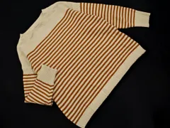 SM2 サマンサモスモス ボーダー ニット セーター sizeF/ベージュｘ茶 ◇■ レディース