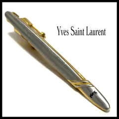 イヴサンローラン  ネクタイピン  タイピン  シルバー×ゴールド  銀 金  ビジネス  結婚式  Yves Saint Laurent