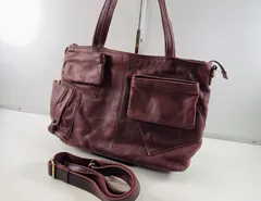 ★Dakota ダコタ 2way ショルダーバッグ トートバッグ 本革 ダークブラウン ユニセックス 中古品 管理2M558