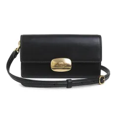 コーチ CP045 エライザ スモール フラップ クロスボディ リファインドカーフレザー ブラック クラッチ ショルダーバッグ 斜め掛け ゴールド金具 COACH（美品）