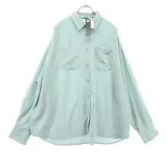 未使用 JEANASiS ジーナシス ワンポイント 長袖 シャツ F ブルー系 レディース 古着