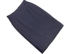 Aquascutum アクアスキュータム ウール混 タイト スカート size11/紺 ◇■ レディースのサムネイル
