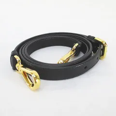 プラダ PRADA ショルダーストラップ ショルダーベルト 単品 付け替え バッグストラップ 交換用ストラップ 肩掛け 斜め掛け ショルダー紐 長さ調節ベルト レザー 黒系 ブラック 小物