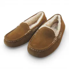 アグ UGG 1106878 アンスレー モカシン ムートンシューズ  24.0cm ベージュ スエード 