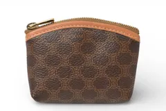 セリーヌ コインケース/小銭入れ CELINE ヴィンテージ オールドセリーヌ マカダム ミニポーチ/ブラウン【中古】