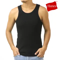 ヘインズ メンズ タンクトップ 正規販売店 Hanes ビーフィー ノースリーブ 無地 HANES BEEFY RIB TANK TOP T-SHIRT 1P HM3-R102 090 BLACK
