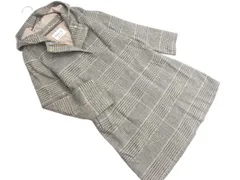 GLOBAL WORK グローバルワーク グレンチェック フード ノーカラー コート sizeM/グレー ◇■ レディース