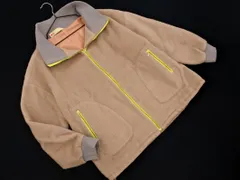 Q キュー ウール混 ブルゾン ジャケット size2/ベージュｘグレー ◇■ レディースのサムネイル