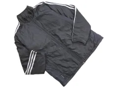 adidas アディダス 裏起毛 ストライプ 中綿 ジャケット sizeS/紺 ◇■ メンズ