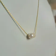 一粒パール風 ネックレス シンプル 上品 レディース