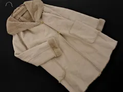 COMME CA ISM コムサイズム フェイクムートン ジャケット size9/アイボリーxグレージュ ◇■ レディース