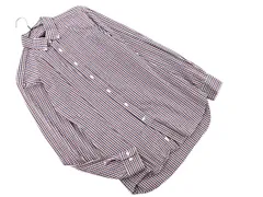 LANDS' END ランズエンド チェック シャツ size40/紺x赤 ◇■ メンズ