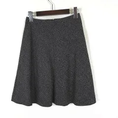 セオリー theory スカート フレアスカート ツイード ウール ストレッチ ひざ丈 XS 00 グレー 小さいサイズ
