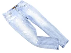 ZARA ザラ USED加工 デニムパンツ size42/青 ■■ レディース