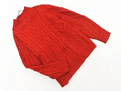 AZUL basic アズールバイマウジー ウール混 ケーブル編み ボトルネック ニット セーター sizeM/赤 ◇■ レディース