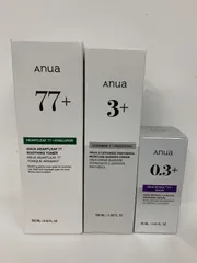 R3310 Anua アヌア ハートリーフ77+ ヒアルロン 250ml、セラミド3+ パンテノール 100ml、レチノール0.3+ ナイアシン 30ml 計3点セット 使用期限：20270203