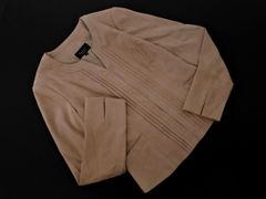 ketty ケティ フェイクスエード ノーカラー ジャケット size2/ベージュ ◇■ レディース