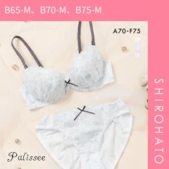 34％OFF【SHIROHATO公式】【正規品・新品】パリーゼ ロマンスフルール ブラジャー ショーツ セット ABCDEF ナイスフィット Palissee(B65-M、B70-M、B75-M)