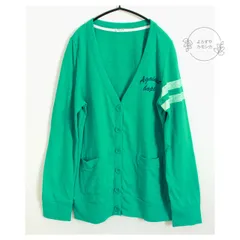 古着　Honeys　ハニーズ　COLZA　C.O.L.Z.A　レディース　カーディガン　長袖　Lサイズ　グリーン系　プリント　デザイン　トップス　カジュアル　春　夏　秋