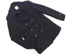BEAUTY & YOUTH ビューティ&ユース ユナイテッドアローズ ウール混 ピー コート sizeM/紺 ◇■ レディース
