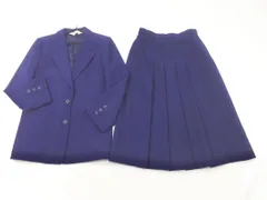 ROPE ロペ ウール100% セットアップ ジャケット スカート スーツ size9/紺 ◇■ レディース