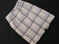 Apuweiser-riche アプワイザーリッシェ ウール混 チェック タイト スカート size0/オフホワイト ◇■ レディース