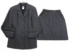 agnes b アニエスベー セットアップ ジャケット スカート スーツ size上2下36/グレー  ■■ レディース