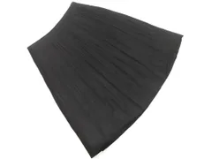 23区 スウェード調 プリーツ スカート size36/黒  ◇■ レディース