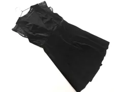 ZARA basic ザラ ベーシック ベロア レース レイヤード ワンピース sizeXS/黒 ◇■ レディース