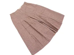 Aquascutum アクアスキュータム チェック タック スカート ベージュｘ赤ｘ紺 ◇■ レディースのサムネイル