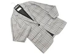 ENVYM アンビー グレンチェック テーラード ジャケット sizeF/白ｘ黒 ■■ レディース