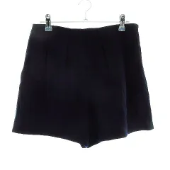 B&Y ユナイテッドアローズ BEAUTY&YOUTH ビューティー&ユース パンツ ショート ショーパン サイドファスナー ウール 無地 M 黒 ブラック ボトムス /T2