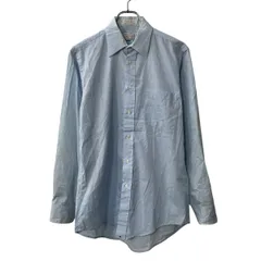 USA製 Hathamay 長袖 無地シャツ M～ ライトブルー 胸ポケット 長袖シャツ ボタン シンプル トップス 春物 a802-5728