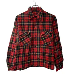 長袖 ネルシャツ S～ レッド マルチカラー チェック柄 胸ポケット 長袖シャツ ボタン トップス 春秋物 a802-5735