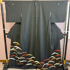 黒留袖　着物　五つ紋　袷　リサイクル着物　礼装　h-986