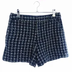 ロペピクニック ROPE Picnic パンツ ショート ショーパン ツイード チェック 40 紺 ネイビー ボトムス /T2