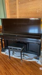 YAMAHA ヤマハ U1H BL 黒 3本ペダル 椅子付 福山市 引取歓迎 - メルカリ