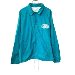 USA製 AUBURN コーチジャケット XL ライトブルー スナップボタン ドローコード ラグラン スポーティー アウター 春秋物 a802-5763