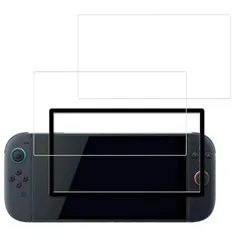 KPNS 国産硝子素材製 対応 Switch 2 ガラスフィルム【2枚セット】ガイド枠付き 強化ガラス Switch 2 用 ガラスフィルム 保護フィルム