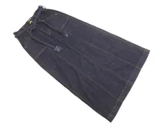 RODEO CROWNS ロデオクラウンズ 三つ編みベルト付き ロング デニムスカート sizeXS/紺 ■■ レディース