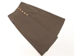 Le minor ルミノア ウール100% 巻き ラップ スカート size36/ブラウン ◇■ レディース