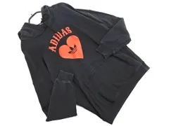 adidas originals アディダスオリジナルス ロゴ プリント プルオーバー パーカー sizeM/黒 ◇■ メンズ