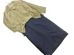 STRAWBERRY-FIELDS ストロベリーフィールズ ワンピース size2/カーキｘ紺 ◇■ レディース