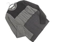 RODEO CROWNS ロデオクラウンズ ケーブル編み ニット セーター sizeM/黒ｘグレー ◇■ メンズ