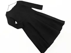 GRACE CONTINENTAL グレースコンチネンタル Diagram ダイアグラム ウール100% Aライン ワンピース size36/黒 ◇■ レディース