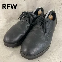美品 RFW アールエフダブル DOVE ダブ レザー シューズ スニーカー ブラック 黒 F-1735242 外羽根 靴 プレーントゥ ローカット 日本製 MADE IN JAPAN ビブラムソール カジュアル フォーマル 通勤 通学 ギフト ★ ■■のサムネイル