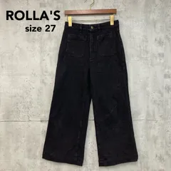 ROLLA'S ローラス ブラック デニム パンツ R33J28 HIGH RISE WIDE LEG ハイライズ ワイド レッグ ジーンズ ジーパン ボトムス ズボン ストレッチ コットン 27インチ Mサイズ相当 希少 完売品 定番 ★ ■■のサムネイル