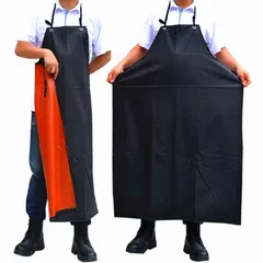 [Ｙヤクニタツ] 2枚セット 完全防水エプロン 作業がしやすい 長持ち アウトドア 釣り 水回り 業務用 防汚