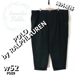 ポロバイラルフローレンチノパンツP509 ツータック極太w52ワイド大ブラック黒USAアメリカ古着