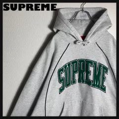 SUPREME プルオーバーパーカー パイル アーチ 裏起毛 グレー XLのサムネイル